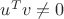 $u^Tv\neq 0$