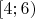 $[4;6)$