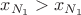 $x_{N_1}>x_{N_1}$