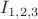$I_{1,2,3}$
