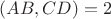$(AB,CD)=2$