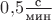 $0{,}5 \frac{\text{с}}{\text{мин}}$