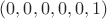 $(0,0,0,0,0,1)$