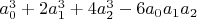 $a_0^3+2 a_1^3+4 a_2^3-6 a_0 a_1 a_2$