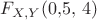 $F_{X,Y}(0{,}5,\,4)$