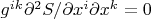 $g^{ik}\partial^2 S/\partial x^i\partial x^k=0$