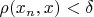 $\rho(x_n,x)<\delta$