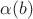 $\alpha(b)$