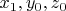 $x_1,y_0,z_0$