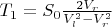 $T_1=S_0 \frac{2V_r}{V_l^2-V_r^2}$