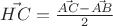 $\vec{HC} = \frac {\vec{AC} - \vec{AB}} {2}$