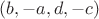 $(b,-a,d,-c)$