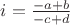 $i=\frac{-a+b}{-c+d}$