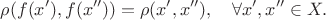 $$\rho(f(x'),f(x''))= \rho(x',x''),\quad \forall x',x''\in X.$$