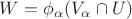 $W=\phi_{\alpha}(V_{\alpha}\cap U)$