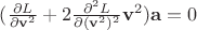 $(\frac{\partial L}{\partial\mathbf{v}^2}+2\frac{\partial^2 L}{\partial(\mathbf{v}^2)^2}\mathbf{v}^2)\mathbf{a}=0$