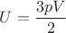 $U=\dfrac{3pV}{2}$