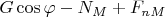 $G\cos\varphi-N_M+F_{n M}$
