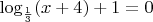 $\log_{\frac13}(x+4)+1=0$