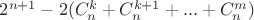 $2^{n+1}-2(C_n^k+C_n^{k+1}+...+C_n^m)$