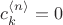 $c_k^{\left<n\right>}=0$