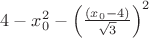 $4-x_0^2-\left(\frac{(x_0-4)}{\sqrt{3}}\right)^2\right)$