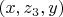 $ (x, z_3, y) $
