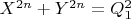 $X^{2n}+Y^{2n}=Q_1^2$