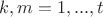$k,m=1,...,t$