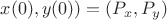 $x(0),y(0)) = (P_x,P_y)$