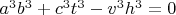 $a^3b^3+c^3t^3-v^3h^3=0$