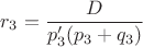 $r_3=\dfrac{D}{p_3'(p_3+q_3)}$