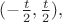 $(-\tfrac{t}{2},\tfrac{t}{2}),$