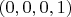 $(0, 0, 0, 1)$