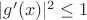 $|g'(x)|^2\leq 1$