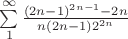 $\sum\limits_{1}^{\infty}\frac{(2n-1)^{2n-1}-2n}{n(2n-1)2^{2n}}$