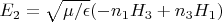 $E_2=\sqrt{\mu/\epsilon}(-n_1H_3+n_3H_1)$