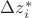 $\Delta z_i^*$ $\Delta z_i^*$