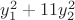 $y^2_1+11y^2_2$
