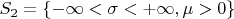 $S_2 = \left\lbrace -\infty<\sigma<+\infty, \mu > 0\right\rbrace$