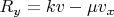 $R_y=kv-\mu v_x$