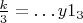 $\frac k3=\dots y1_3$