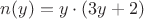 $n(y) = y \cdot (3y+2)$