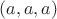 $(a,a,a)$
