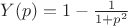 $Y(p)=1-\frac{1}{1+p^2}$