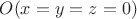 $O(x=y=z=0)$