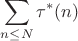 $$\sum_{n \leq N}\tau^{*}(n)$$