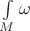 $\int\limits_M\omega$ $\int\limits_M\omega$