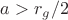 $a > r_g / 2$