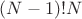 $(N-1)!N$